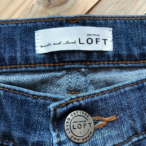 Loft Straight Crop 4 / 27 patch jeans - Picture 3 of 6